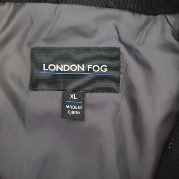 London Fog men's wool coat black Size XL Matrix staple classic capsule preppy - Picture 6 of 8